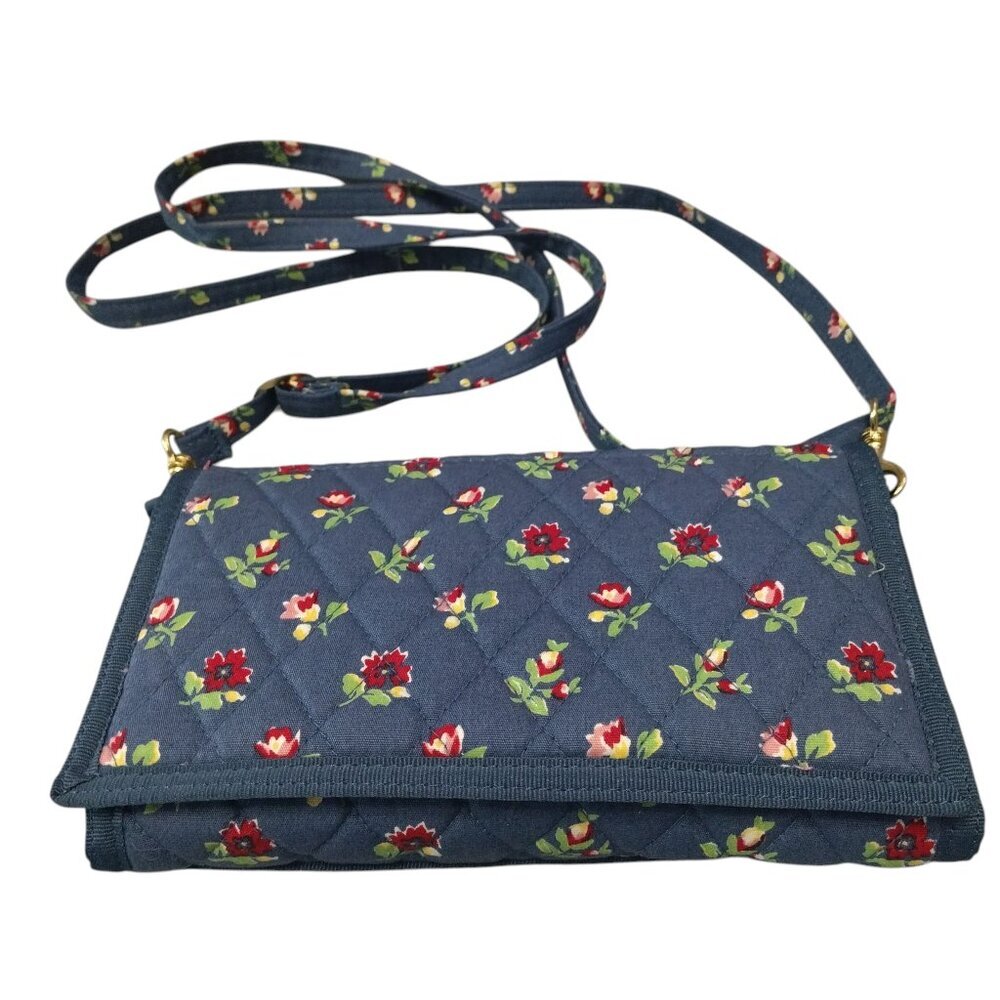 OK Floral Quilted Crossbody Fabric Purse With Adjustable Strap Cottagecore